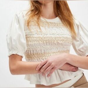 Free People Moxey puff sleeve M